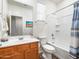 Clean bathroom with a single sink vanity, tub/shower, and neutral accents at 7648 S Thimble Peak --, Gold Canyon, AZ 85118