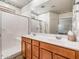Bright bathroom with a double vanity, walk-in shower, and neutral tones creating a relaxing atmosphere at 7648 S Thimble Peak --, Gold Canyon, AZ 85118