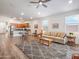 Open-concept living room with view of kitchen and dining area at 7648 S Thimble Peak --, Gold Canyon, AZ 85118