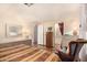 A spacious main bedroom with a view into the bathroom and ample storage cabinets at 8103 E Southern Ave # 75, Mesa, AZ 85209