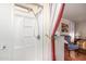 Walk-in shower in main bathroom, accented by a curtain and convenient access to the main bedroom at 8103 E Southern Ave # 75, Mesa, AZ 85209