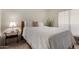 Inviting bedroom with soft lighting, a bedside table, and a cozy, comfortable atmosphere at 10410 N Cave Creek Rd # 2030, Phoenix, AZ 85020