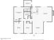 Floor plan of a home, including living room, kitchen, bedrooms, and bathrooms with dimensions at 1653 E Palmcroft Dr, Tempe, AZ 85282