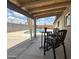 The patio provides shade and a nice view of the pool and backyard at 1661 E Bishop Dr, Tempe, AZ 85282