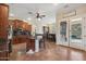 Spacious kitchen features a large island, granite countertops, and tile floors at 18121 W Las Cruces Dr, Goodyear, AZ 85338
