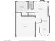 An artistic floor plan for the first floor of the house, complete with labeled rooms and spatial measurements at 18644 N 5Th Ave, Phoenix, AZ 85027