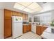 Bright kitchen with wooden cabinets, white appliances, and a sunny window at 18644 N 5Th Ave, Phoenix, AZ 85027