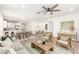 Bright open-concept living room featuring white walls, stylish furniture, and lots of natural light at 24746 N 171St Ln, Surprise, AZ 85387