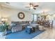 Cozy living room featuring tile floors, stylish furnishings, and an open layout at 277 E Kaibab Dr, Chandler, AZ 85249