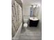 Clean bathroom with a shower-tub combination, tiled floors and walls, and a modern vanity with sink at 2838 E Contessa St, Mesa, AZ 85213