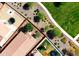 Aerial view showcases the home's backyard, landscaping, and proximity to green spaces at 37252 N Big Bend Rd, San Tan Valley, AZ 85140