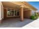 Covered patio featuring ample space, a column, and a view of the backyard at 4404 W Olney Ave, Laveen, AZ 85339