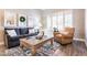 Comfortable living room with a plush sofa, accent chair, and stylish rug offers a welcoming space to relax at 4422 E Spur Dr, Cave Creek, AZ 85331