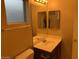 Bathroom featuring vanity, mirror, and toilet in a neutral palette at 4533 E Glenhaven Dr, Phoenix, AZ 85048