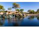 Beautiful water feature and landscaping at The Bridges at Gilbert community entrance at 5212 S Seton Ct, Gilbert, AZ 85298