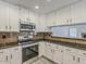 Contemporary kitchen featuring stainless steel appliances and granite counters at 13064 N 100Th Pl, Scottsdale, AZ 85260