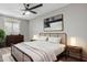 Bedroom with cozy decor, hardwood floors and a window for natural light at 1385 N 44Th St, Phoenix, AZ 85008