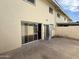 Back patio with an open sliding glass door, providing indoor-outdoor living at 1385 N 44Th St, Phoenix, AZ 85008