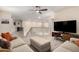 Cozy loft area with comfortable seating and a ceiling fan at 16565 W Garfield St, Goodyear, AZ 85338
