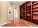 Bonus room with hardwood floors and built in bookcase at 22063 N 77Th St, Scottsdale, AZ 85255