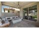 Covered outdoor patio with modern furniture and fire pit, perfect for entertaining at 3128 E Tina Dr, Phoenix, AZ 85050