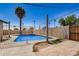 Fenced in backyard with in-ground pool, mature tree, and secure perimeter at 3562 W Seldon Ln, Phoenix, AZ 85051