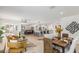 Spacious open-concept living space with kitchen island, dining table, and two comfortable seating areas at 5333 E Sheena Dr, Scottsdale, AZ 85254