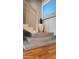 Clean staircase design with concrete steps, stainless steel cable railing and accent plants at 5455 E Lincoln Dr # 1004, Paradise Valley, AZ 85253