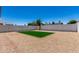 Large backyard features a small turf area and low-maintenance rock landscaping at 1605 W Curry Dr, Chandler, AZ 85224