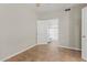 Bright bedroom with ceiling fan, tile floors, and a bathroom view at 1701 E Colter St # 147, Phoenix, AZ 85016
