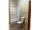 Compact bathroom with a shower-tub combo and essential fixtures at 1941 S Pierpont Dr # 1014, Mesa, AZ 85206