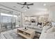Open-concept living area with seamless access to outdoor patio through sliding glass doors, featuring neutral decor at 1941 W Yellowstone Way, Chandler, AZ 85248