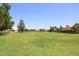 Expansive green space within a residential community, featuring well-maintained grass, trees, and neighborhood homes at 21609 N 61St Ave, Glendale, AZ 85308