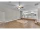 Spacious living room featuring light wood flooring and an open floor plan at 2215 W Highland Ave, Phoenix, AZ 85015