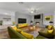 Comfortable living room featuring a fireplace and stylish furnishings at 2215 W Highland Ave, Phoenix, AZ 85015