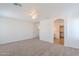 Large bedroom features plush carpeting with multiple doorways at 2847 S 161St Dr, Goodyear, AZ 85338