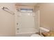 Bathroom with tile shower and granite vanity for a clean, updated look at 31 W Loma Vista Dr # 102, Tempe, AZ 85282