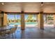 Relaxing pool view from the covered patio with seating and views of the pool at 31 W Loma Vista Dr # 102, Tempe, AZ 85282