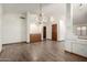 Open dining area features tile flooring, natural light, and chandelier at 3740 W Kent Dr, Chandler, AZ 85226