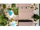 Aerial view of desert homes with private backyard pools, landscaping and play areas at 4426 E Coyote Wash Dr, Cave Creek, AZ 85331