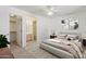 Inviting bedroom with a view of the ensuite bathroom and a walk-in closet for added convenience at 4734 W Golden Ln, Glendale, AZ 85302