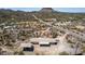 Aerial view of property featuring desert landscape, mountain views, and privacy at 48451 N 27Th Ave, New River, AZ 85087