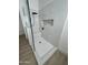 Walk-in shower with sleek glass enclosure and modern tile design at 5088 S Ponderosa Dr, Gilbert, AZ 85298