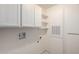 The laundry room features white cabinets and open shelving at 6818 N 35Th Ave # C, Phoenix, AZ 85017