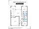 Detailed floor plan of the home featuring the kitchen, living room, bedrooms, and garage dimensions at 9921 E Acceleration Dr, Mesa, AZ 85212