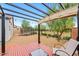 Backyard area featuring a trampoline, patio, and shade cover at 18309 N Crestview Ln, Maricopa, AZ 85138