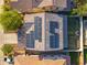 Aerial shot of a roof with solar panels for energy efficiency at 22341 N 100Th Ln, Peoria, AZ 85383