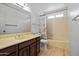 Bathroom featuring vanity and shower-tub combo at 2264 S Don Carlos --, Mesa, AZ 85202