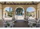 Covered lounge space looking out at the pool at 4226 N 69Th Pl, Scottsdale, AZ 85251