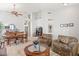 Open floorplan with dining and living spaces, high ceilings, and neutral color palette at 4462 E Dale Ln, Cave Creek, AZ 85331